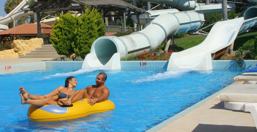 Two Aqua Tube Slides