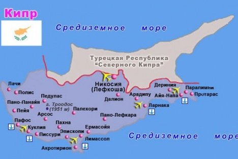 карта Кипра