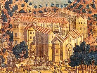 Киккский монастырь. Гравюра 1778 г.